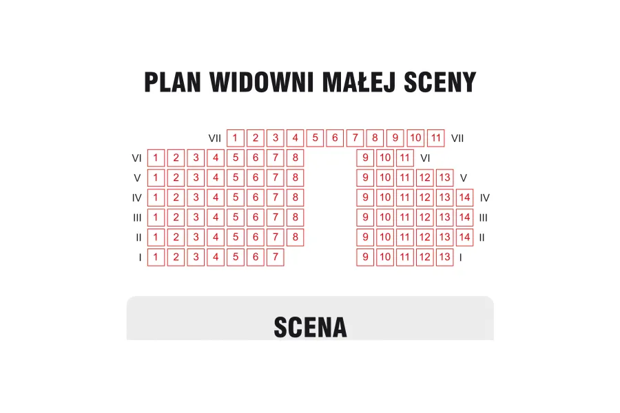 plan widowni Małej Sceny