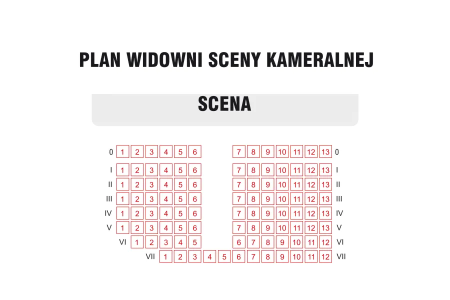 plan widowni Sceny Kameralnej