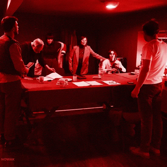 Próba do spektaklu „Morderstwo w hotelu", fot. Marcin Nowak