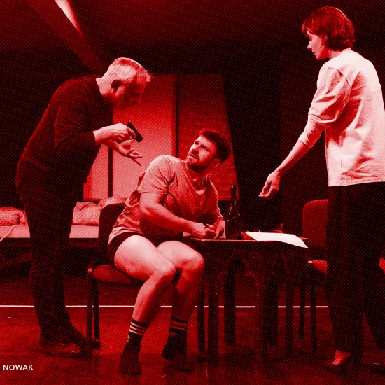 Próba do spektaklu „Morderstwo w hotelu", fot. Marcin Nowak