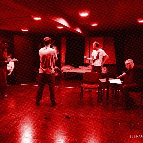 Próba do spektaklu „Morderstwo w hotelu", fot. Marcin Nowak