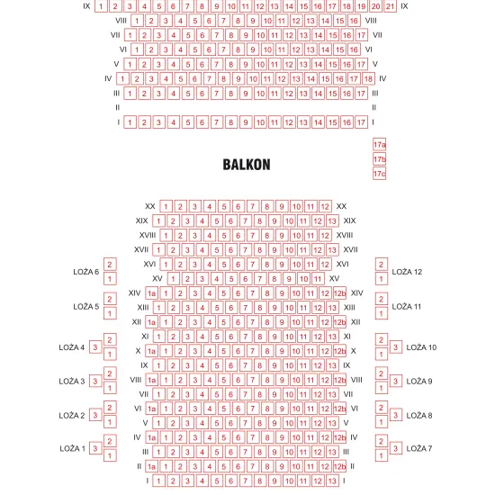plan widowni Dużej Sceny