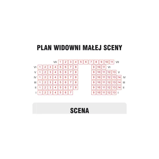 plan widowni Małej Sceny